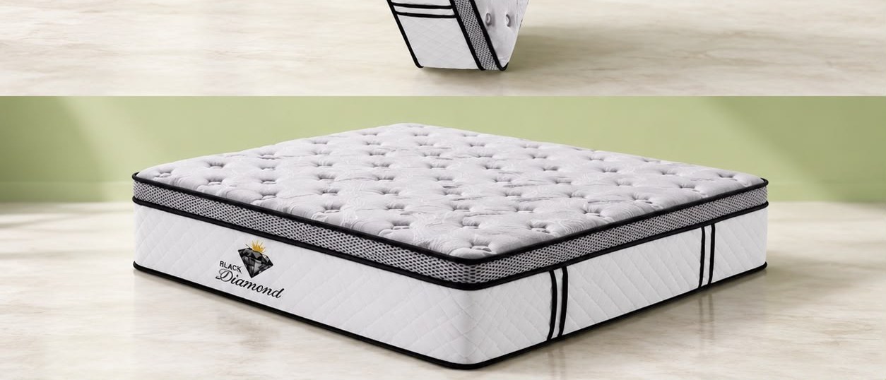 Black Diamond Moonlight Eurotop mattress finish